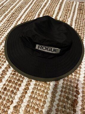 Rogue Black Bucket Hat with Olive Edge